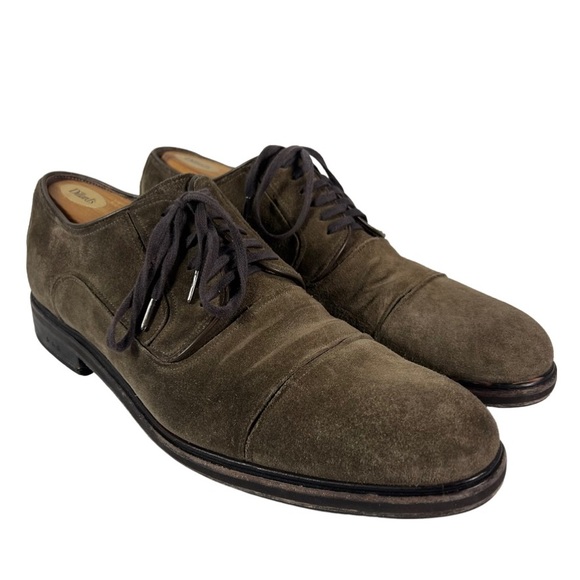 John Varvatos Men’s Green Suede Lace Up Oxford Shoes Size 11.5M main image 9